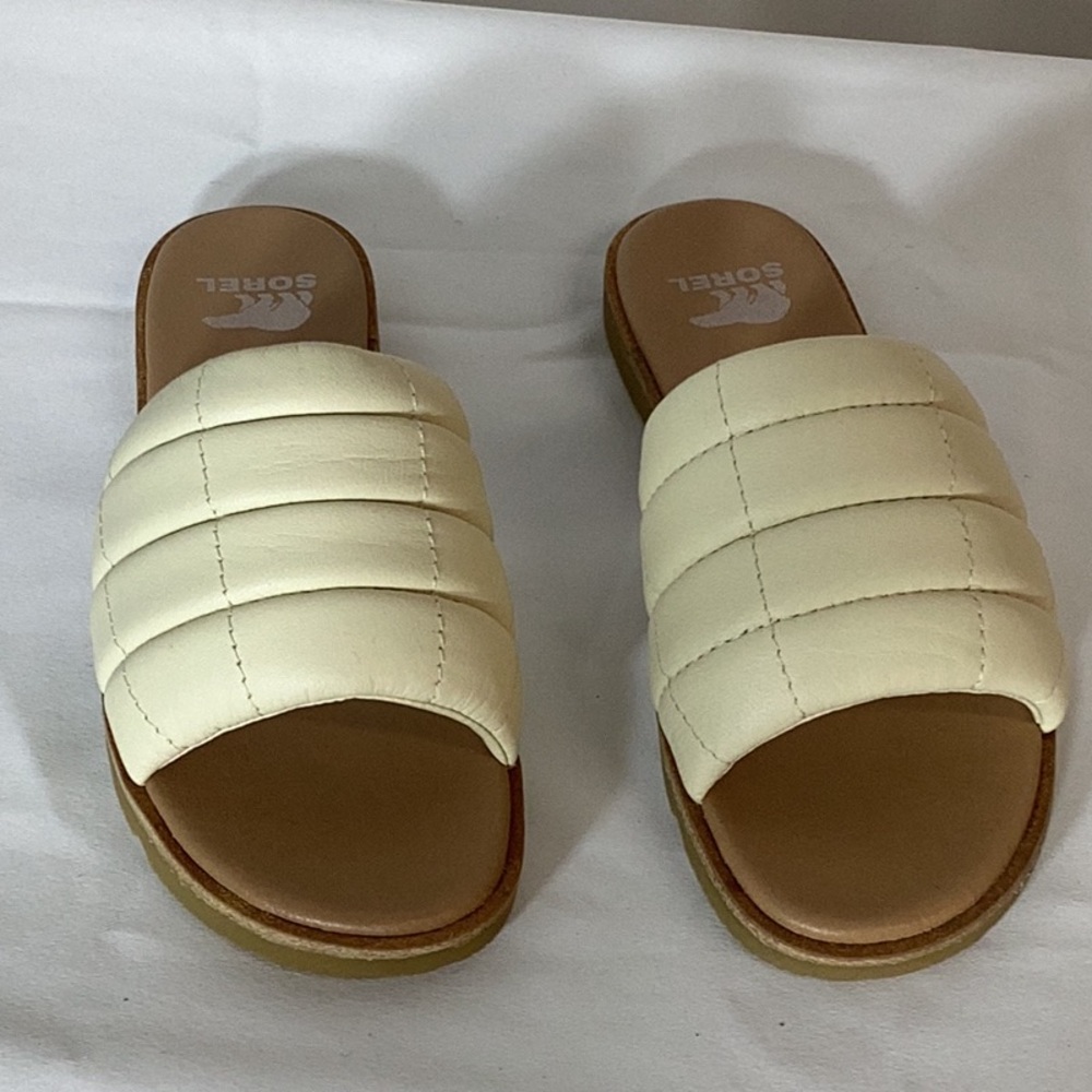 NWT SOREL Ella III Quilted Puff Slide Sandal Size 6 - Picture 4 of 9
